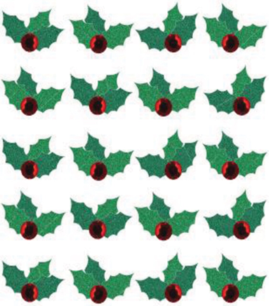 Jolee's Cabochon Dimensional Repeat Stickers - Christmas Holly, 20pcs